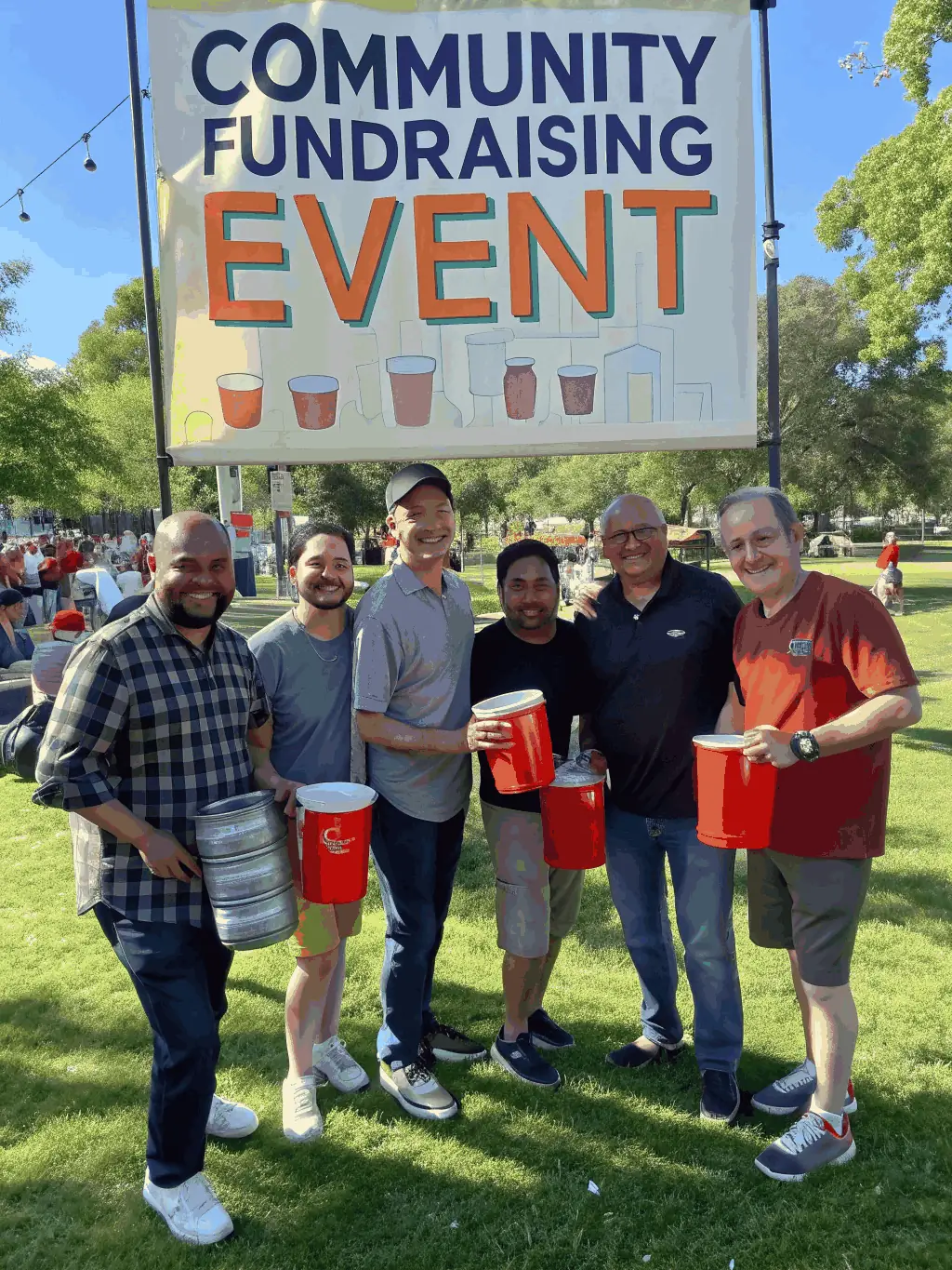 An inspiring image of MEYMASCLUB members participating in a fundraising event to support the club's activities and community initiatives.